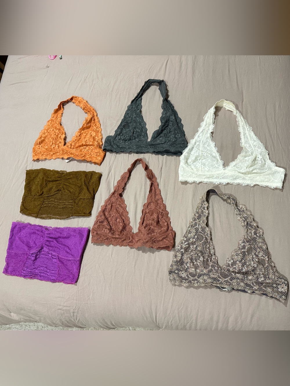 Free people Lace Bralette bundle of 7 - all size L